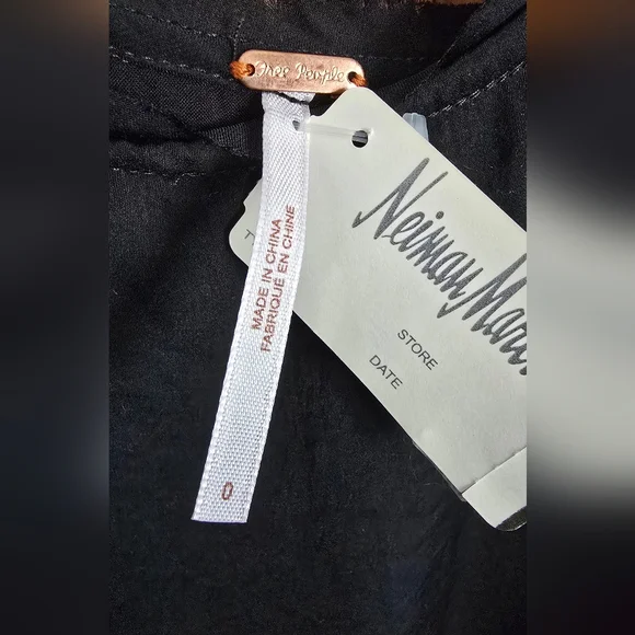 Free People Black Lace Fringe Flapper Charleston Dress NWT Sz 0 LBD Prom - Picture 9 of 11